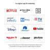 Netflix, Prime Video, DAZN, Mediaset Infinity, Rai Play, Disney plus, Paramount, Youtube, Timvision