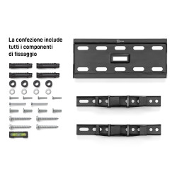 Staffa a muro per TV da 14" a 43". Supporto a parete inclinabile con livella a bolla inclusa - TELE System WM1442T22A