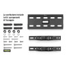 Staffa a muro per TV da 14" a 43". Supporto a parete inclinabile con livella a bolla inclusa - TELE System WM1442T22A