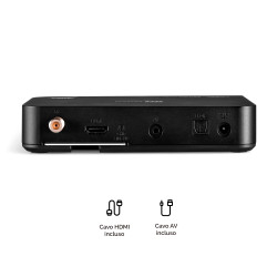 Cavo HDMI incluso. Cavo AV incluso