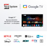 Google TV, Netflix, Ptime Video, Apple TV, RaiPlay, Disney+, Youtube, NOW, Mediaset Infinity, DAZN